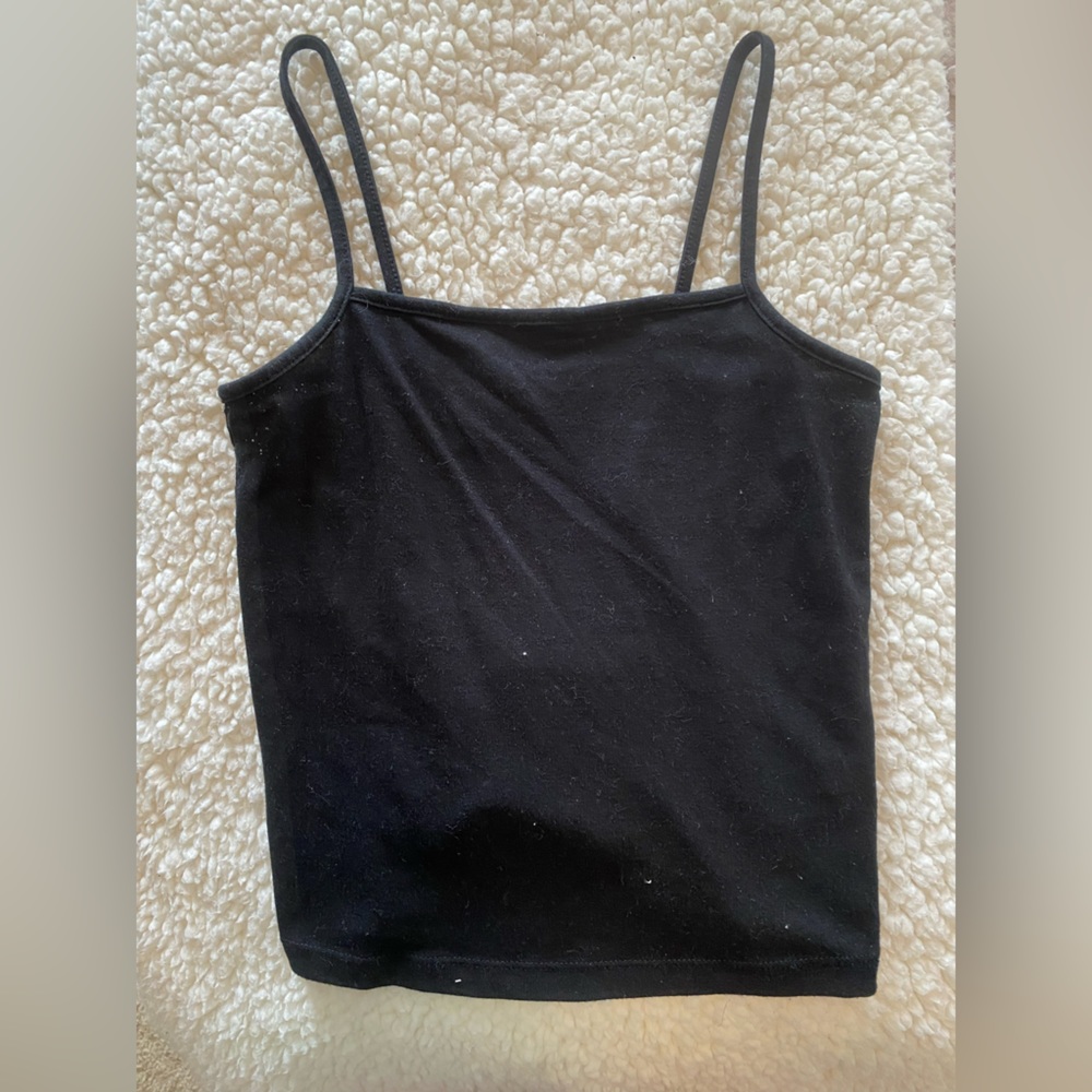 Black Cropped Tank Top